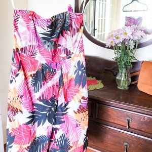 Banana Republic Factory Tropical Leaf Dress